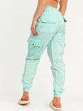 Mint Green Lightweight Combat Cargo Pants Trousers