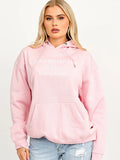 Pink Embroidered East Hampton Oversized Hoodie
