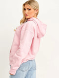 Pink Embroidered East Hampton Oversized Hoodie