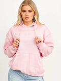 Pink Embroidered East Hampton Oversized Hoodie