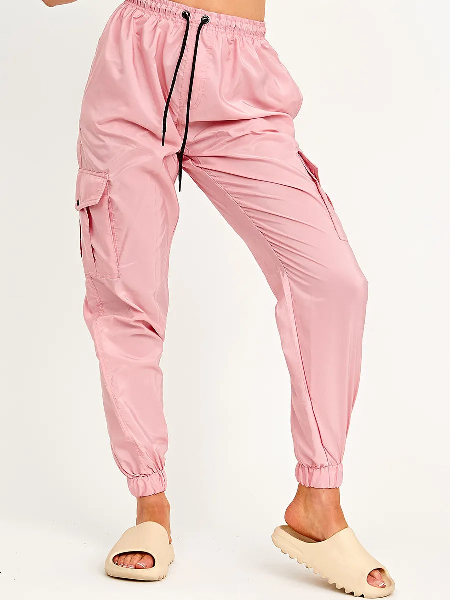 Pink Lightweight Combat Cargo Pants Trousers