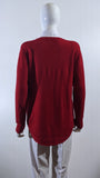 Red Ribbed Soft Touch Jumper with Shirt Collar