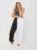 Monochrome Two Tone Oversized Joggers