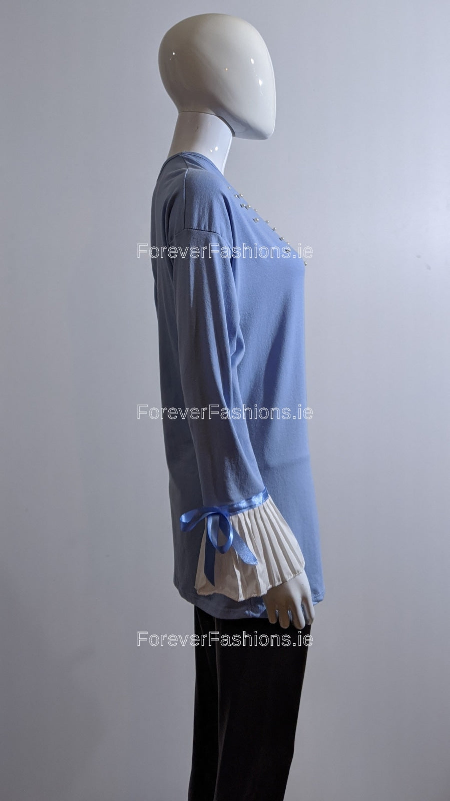 Baby Blue Pearl Design Top