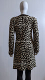 Red Leopard Pattern Swing Jumper Dress