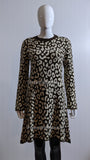 Red Leopard Pattern Swing Jumper Dress