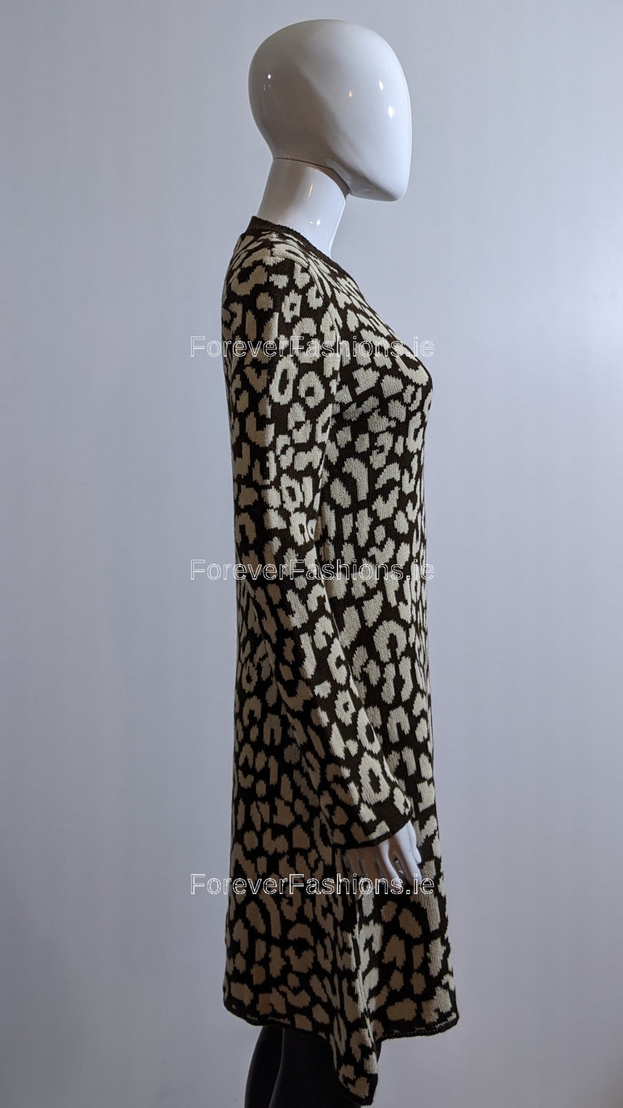 Red Leopard Pattern Swing Jumper Dress