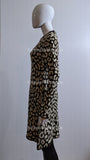 Red Leopard Pattern Swing Jumper Dress