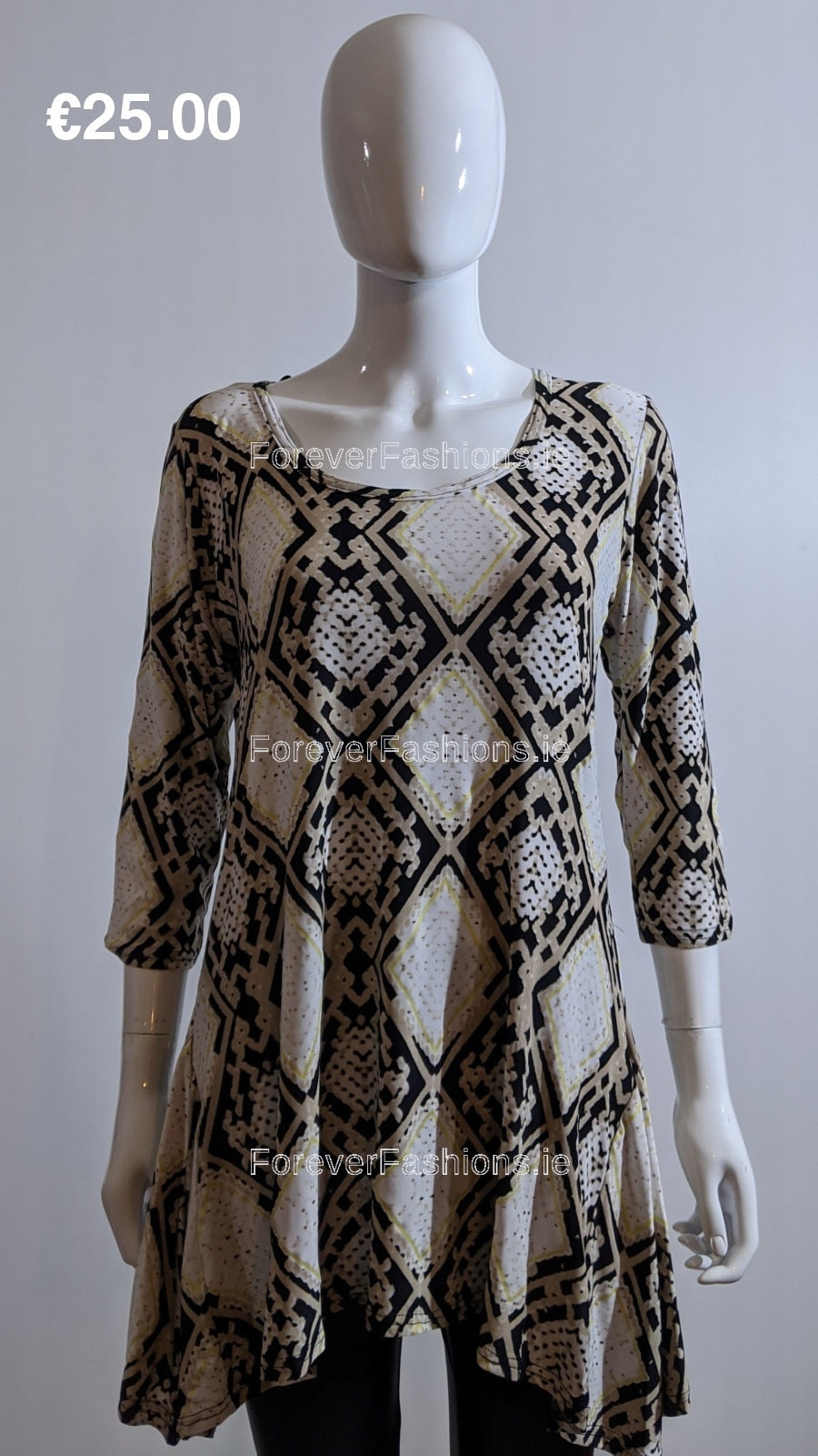 Beige Pattern Top
