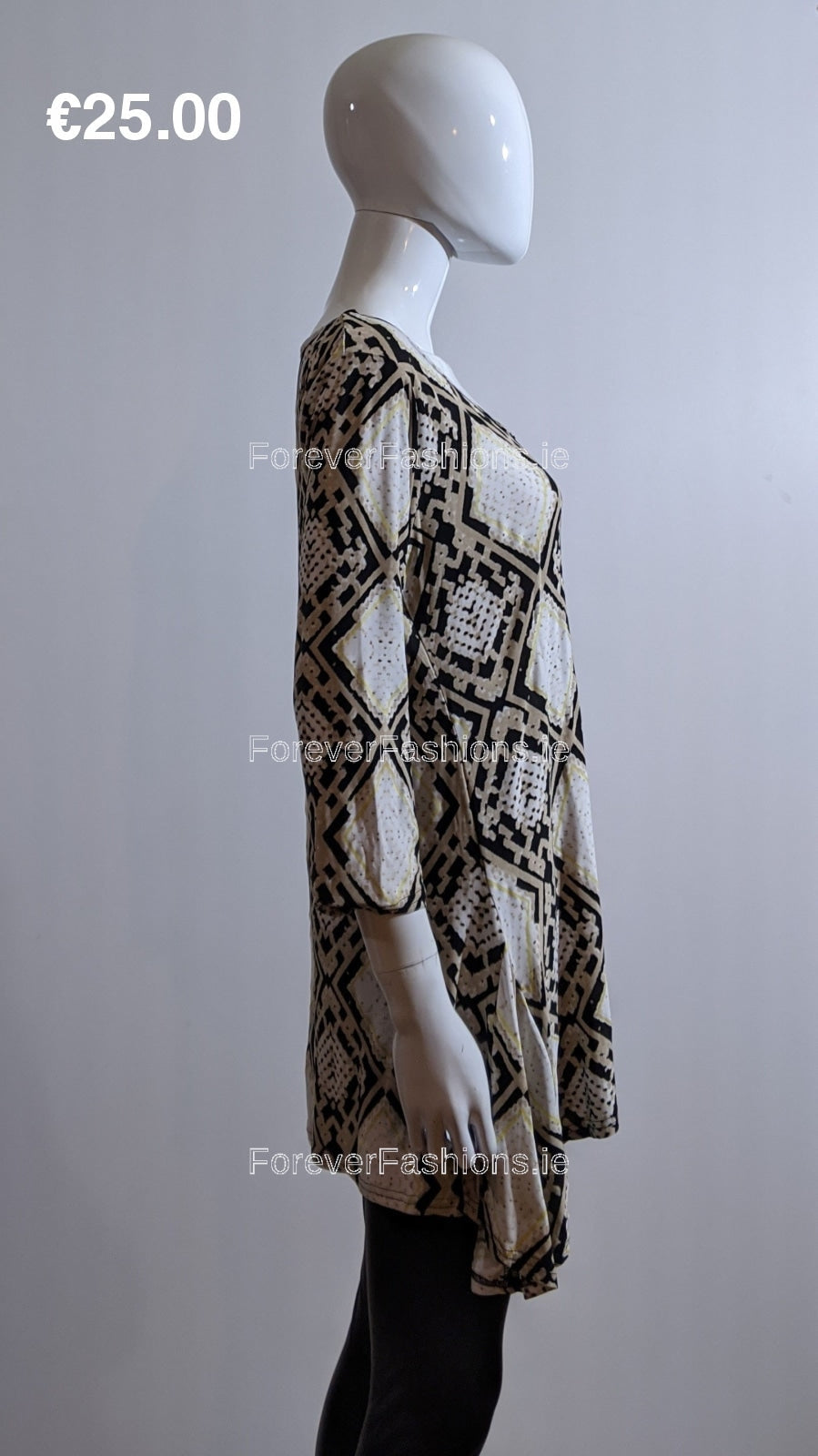 Beige Pattern Top