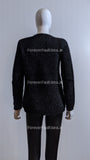 Black Feather Design Fluffy Jumper