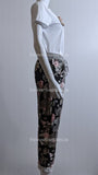 Black Floral Print Trouser