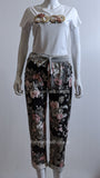 Black Floral Print Trouser