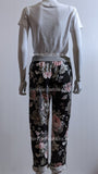 Black Floral Print Trouser