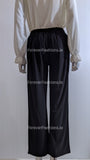 Black Wide Leg Trousers with Elastic Waist