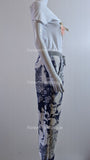 Blue Floral Print Trouser