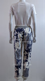 Blue Floral Print Trouser