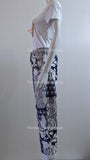 Blue Floral Print Trouser
