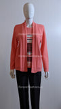 Coral Stripe Twinset Jumper