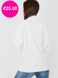 Cream Button Shirt Jacket