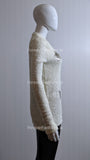 Cream Glitter Fluffy Jumper