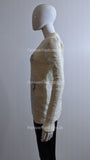 Cream Glitter Fluffy Jumper