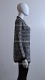 Grey Tweed Pattern Soft Two Pocket Jumper