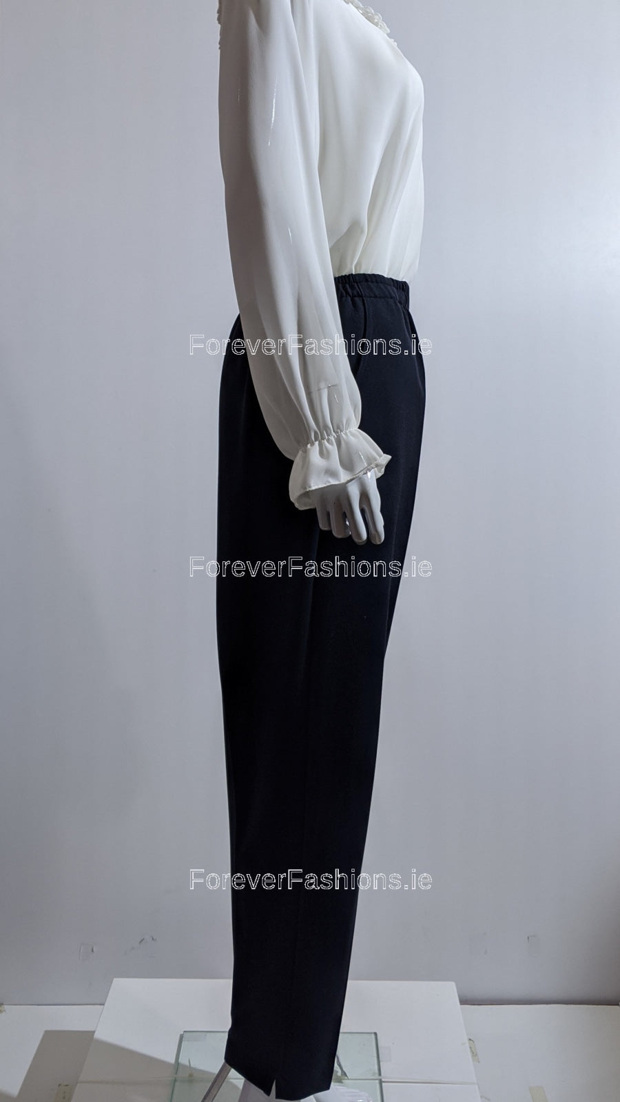 Navy Elasticated Waist Soft Touch Trouser