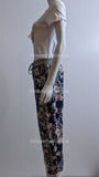 Navy Floral Print Trouser