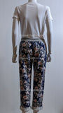 Navy Floral Print Trouser