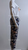 Navy Floral Print Trouser