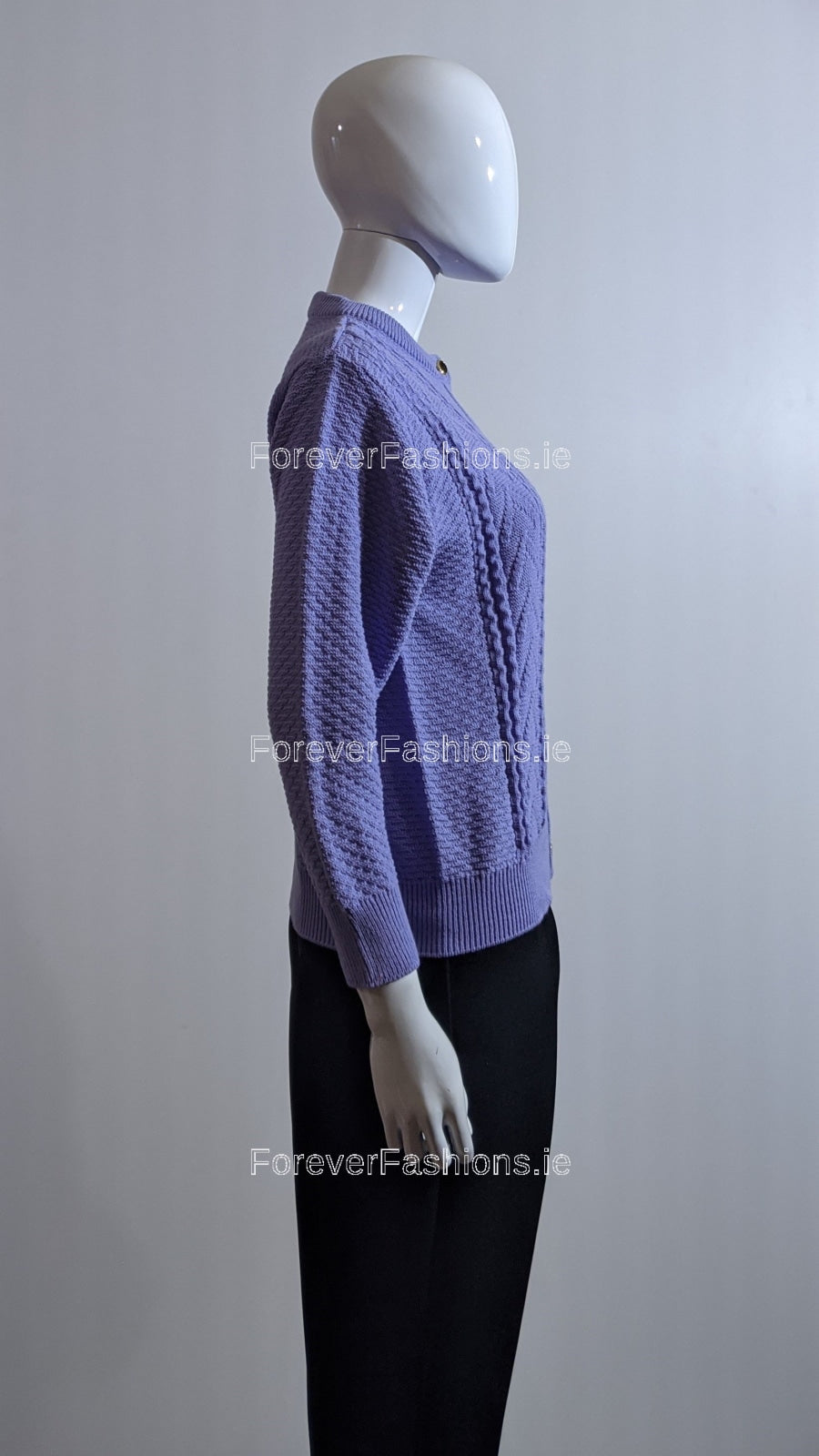 Purple Button Up Design Cardigan