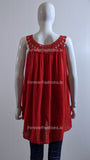 Red Cotton Vest Top