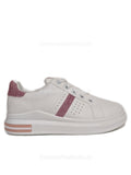 Rose Gold Glitter Stripe Detail Lace Up Trainers
