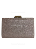 Rose Gold Pleated Glitter Clutch Bag with Handle