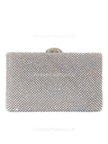 Silver Diamante Embellished Clutch Bag